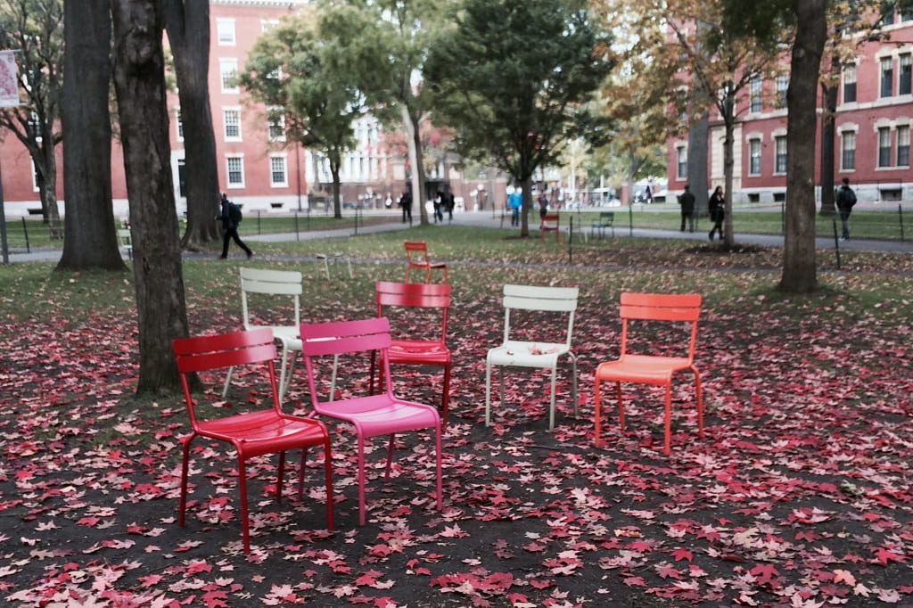 Harvard Yard in the fall