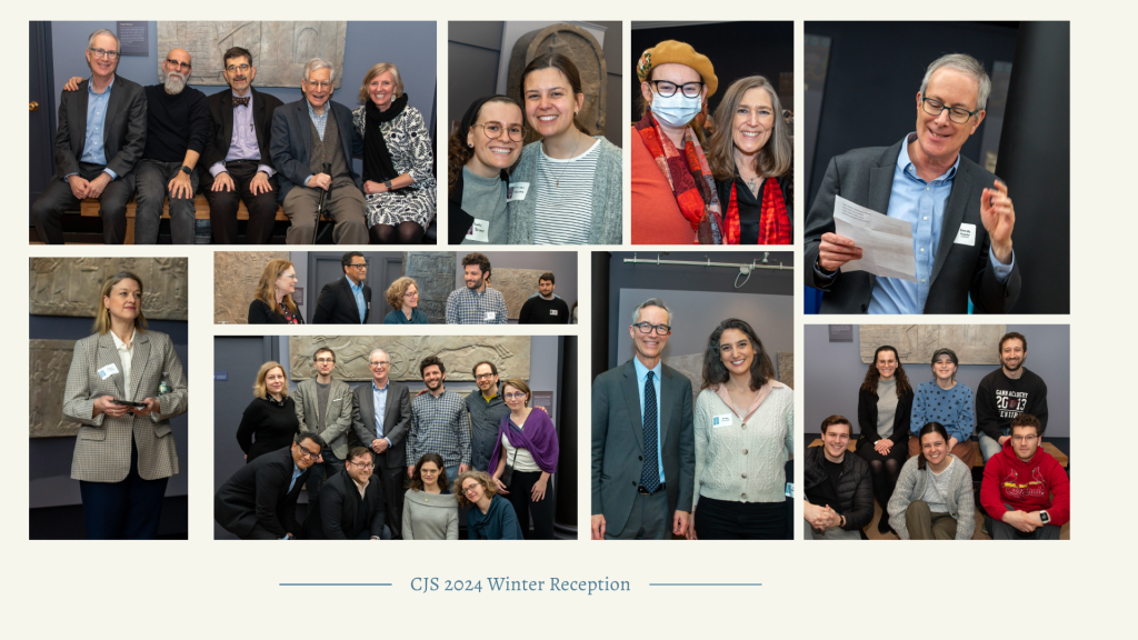 CJS faculty, visitors and students at Winter Reception